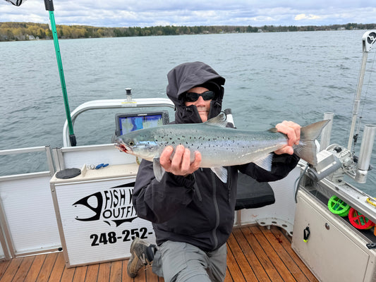 Torch Lake Atlantic Salmon fishing with 131 Custom Shadow Raps