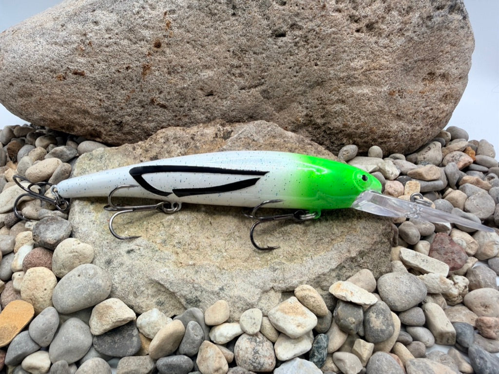 Green Flounder Pounder White Bandit Suspending